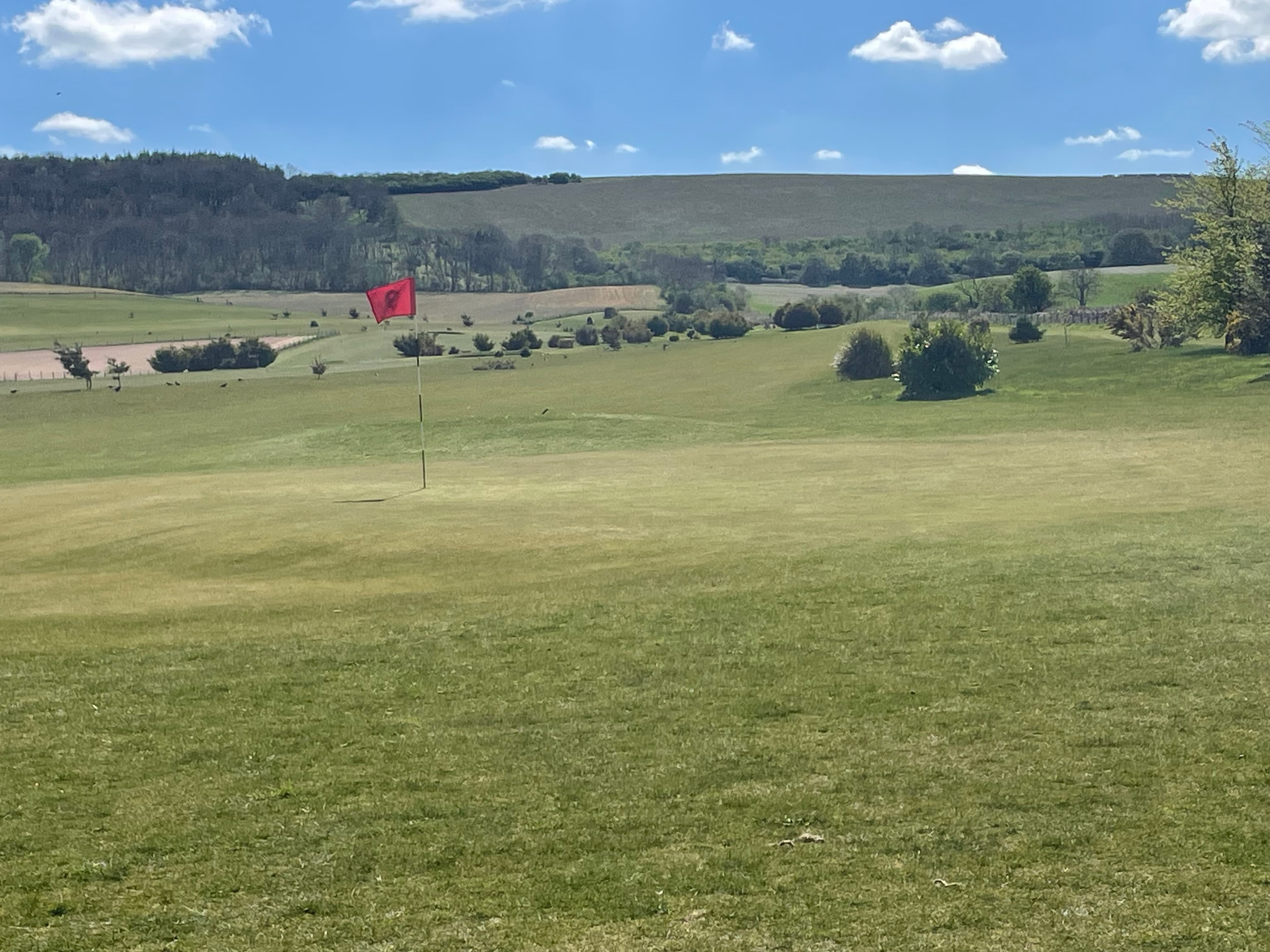 View back along the 9th hole