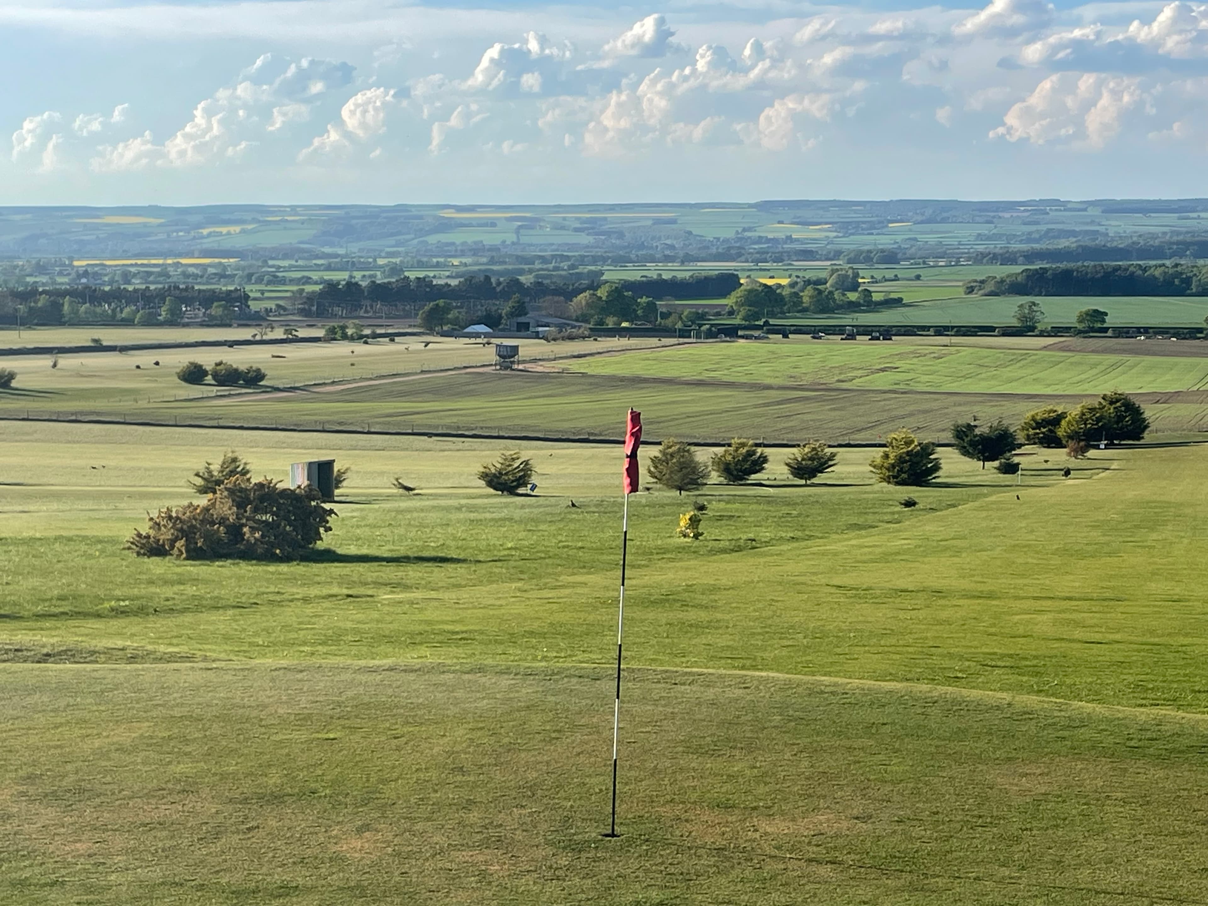 View from the top of the course looking down the fairway